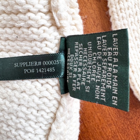 LRL Ralph Laurent Boat-Neck Intarsia Sweater Womens L 100% Cotton - Picture 11 of 11